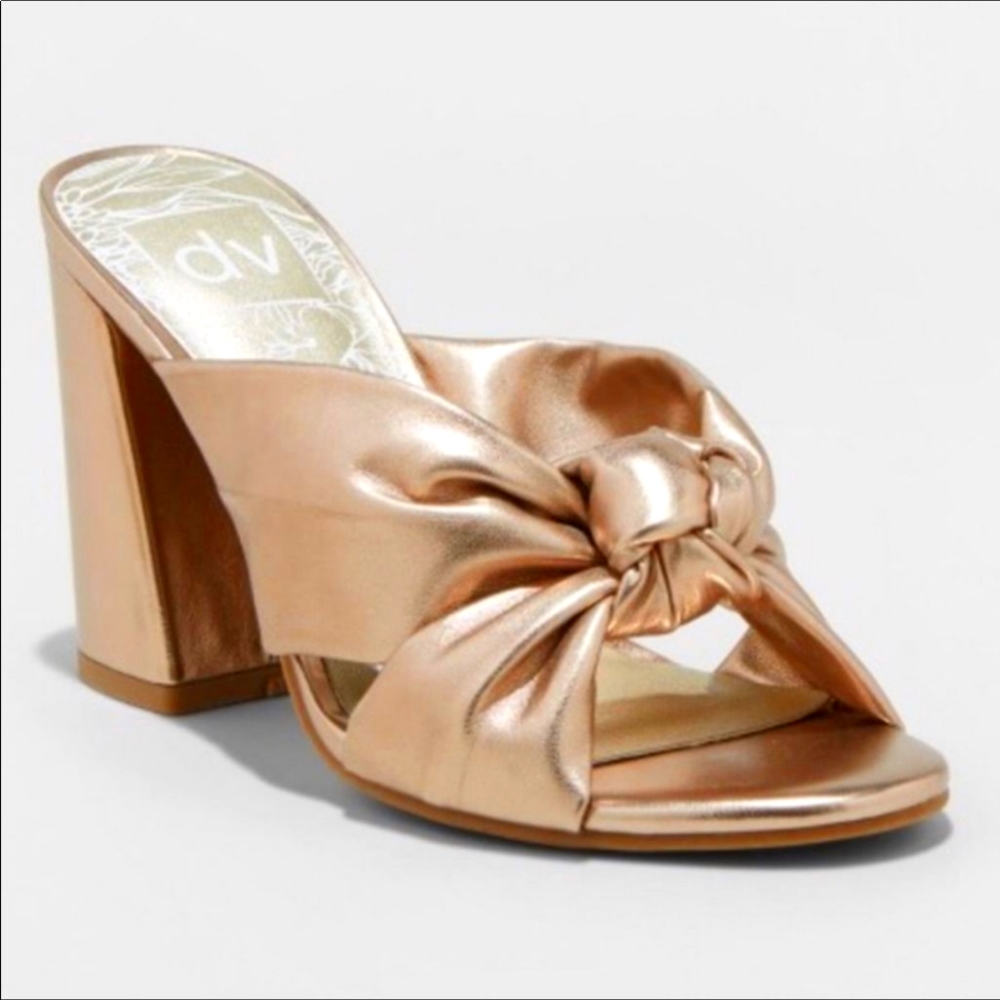 New in Box gold mules from DSW
